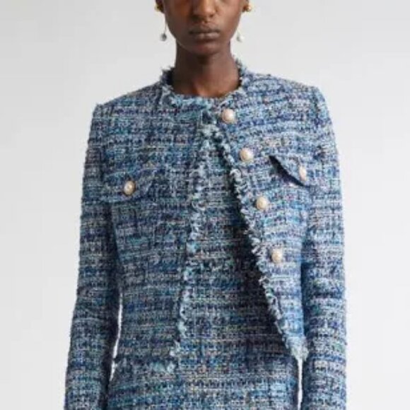 Eyelash Tweed Jacket St. John Collection $1695 - Picture 1 of 12